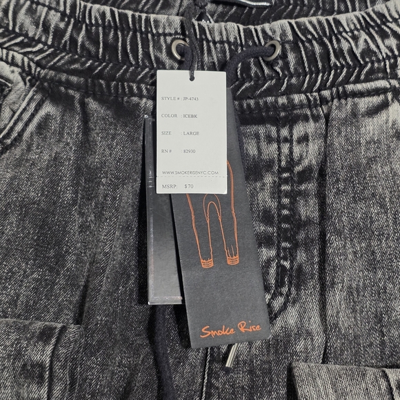 Smoke Rise Men's Charcoal Joggers - Picture 11 of 16